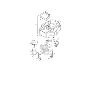 Blower Housing/Baffles Diagram and Parts List for 13AP11CP756  Cub Cadet Lawn Tractor